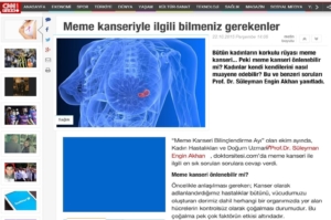 Prof. Dr. Süleyman Engin Akhan CNN Turk Meme Kanseri Konusmasi Prof. Dr. Süleyman Engin Akhan